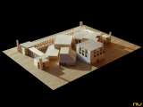 Aerial view of the model