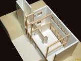 Villa Besnus, detalle primer nivel con estructura aparente