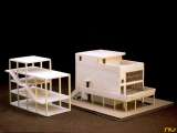 Casa Citrohan -segundo proyecto, general view y structure detail