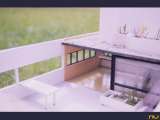 Villa Savoye -proyecto definitivo,  terraza y sala de estar, detalle