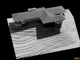 Casa W.A. Glasner, aerial view desde north